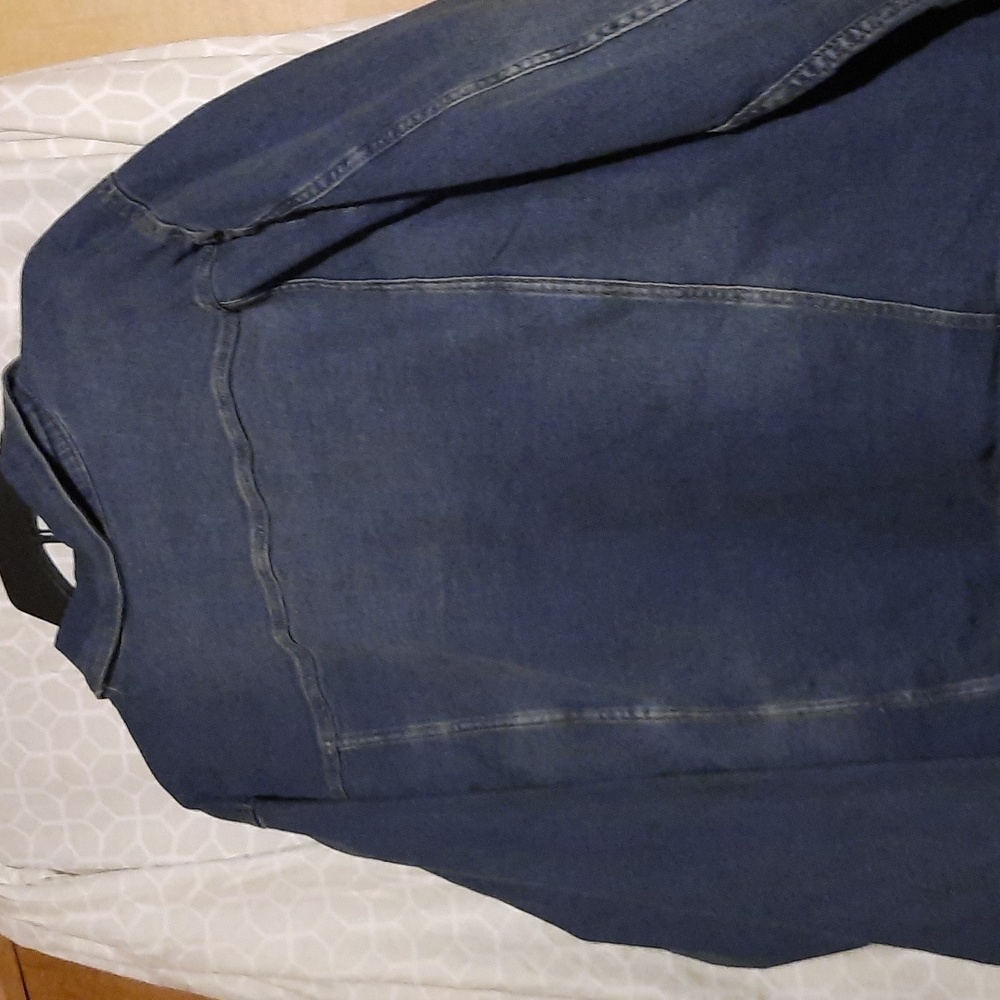 Plus Size 4X Sonoma Goods For Life Button Front Denim Blue Jean Jacket - Picture 2 of 6